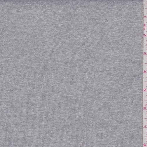 1 3/8 YD PC-Heather Grey Mini Rib Knit Fabric