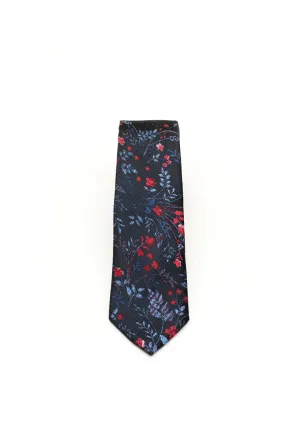 1880 Club Floral Jacquard Tie, Navy