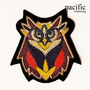 2 3/8" Embroidery Owl Patch Sew On : PA190140