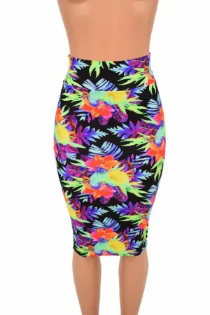 27" Sonic Bloom Pencil Skirt