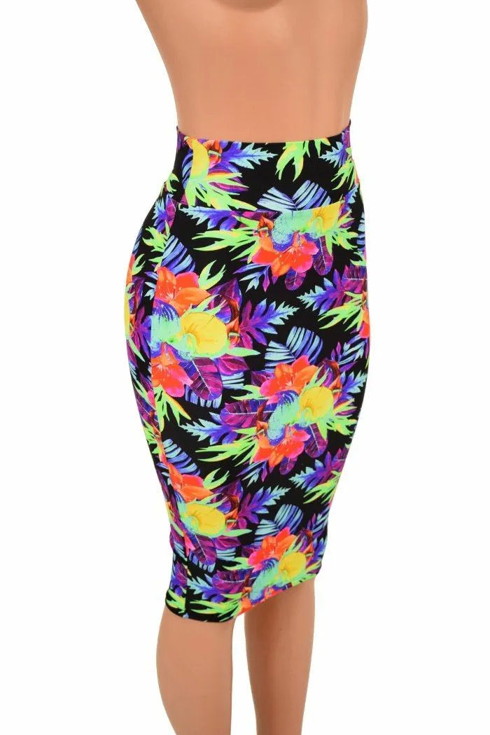 27" Sonic Bloom Pencil Skirt