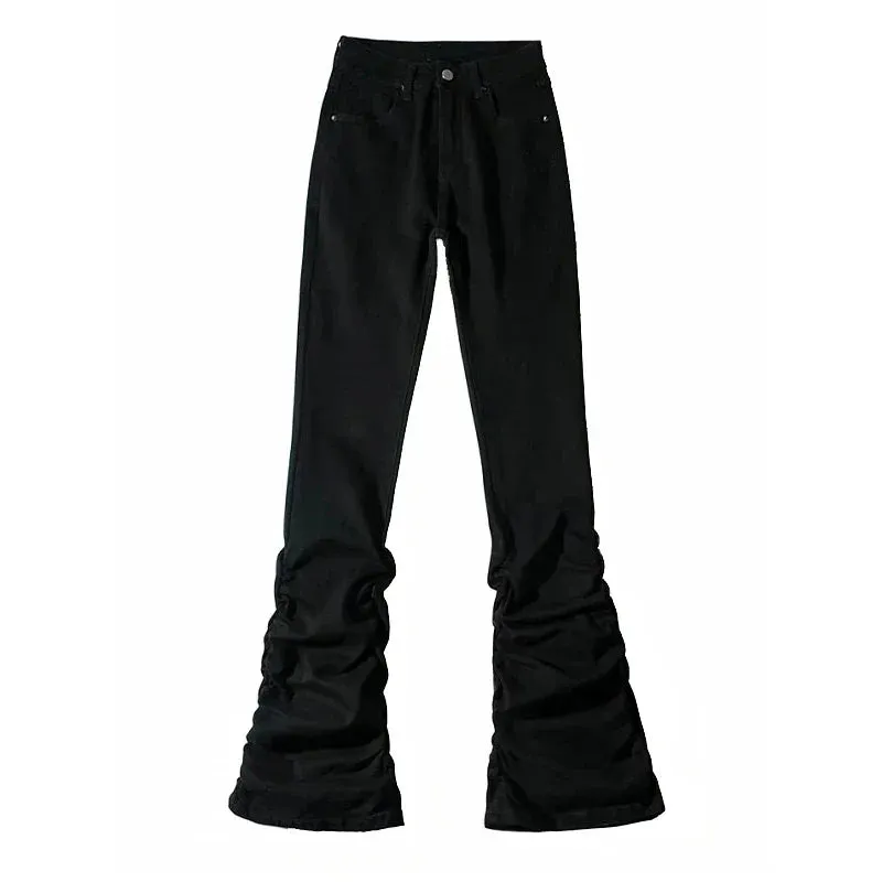 90s Retro Flare Ruched Halloween Pants