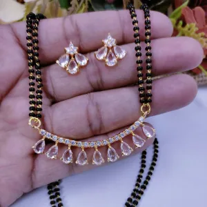 Aamrapali Gold Plated Crystal Stone Mangalsutra