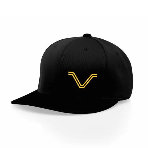 All black hat with yellow "V" logo