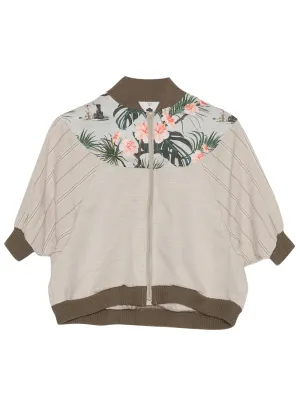 Aloha Beige Spring Bomber