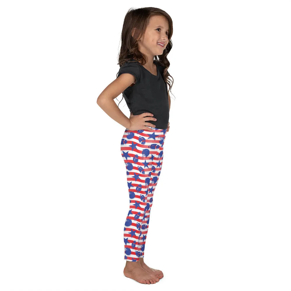 American Football Pattern Kid's Leggings