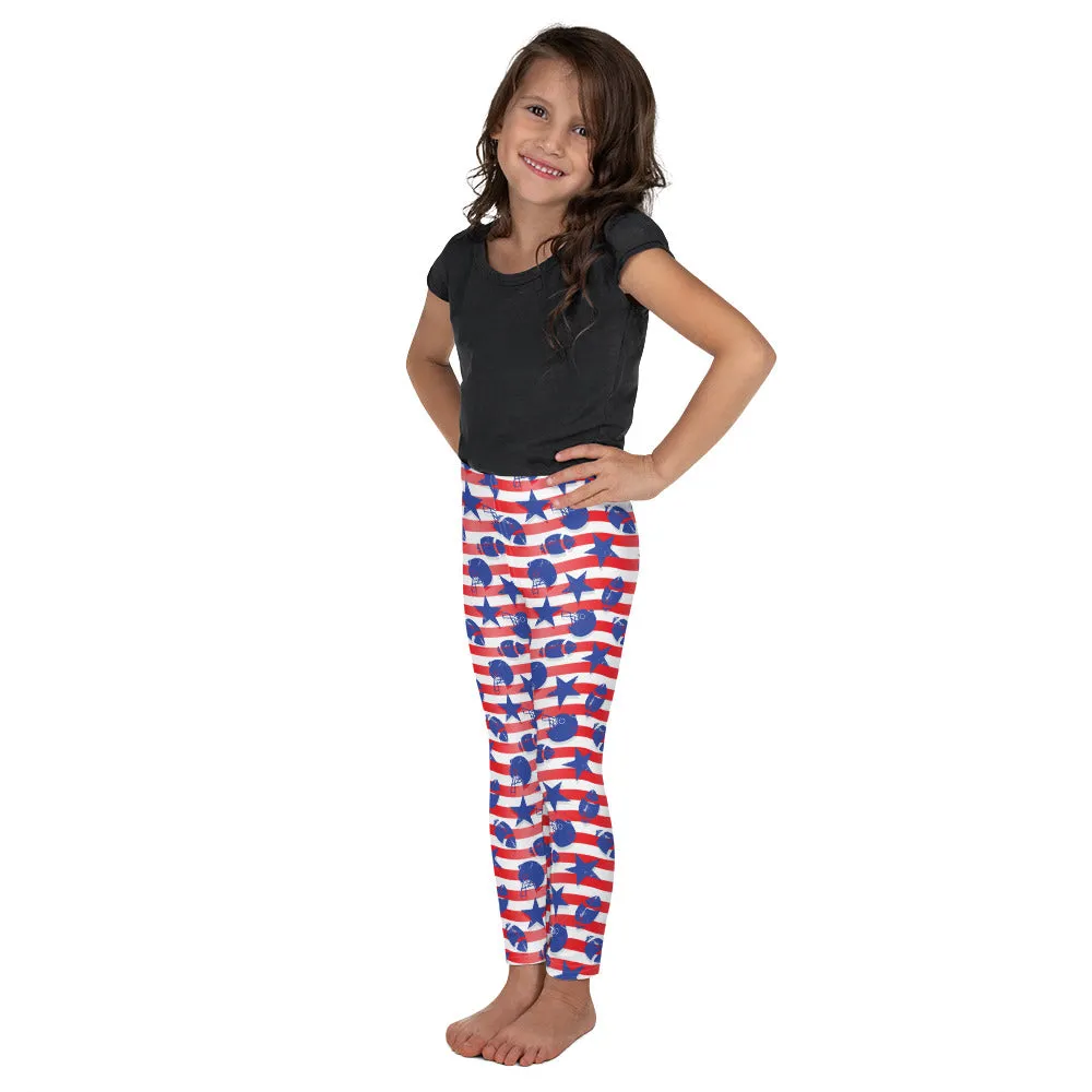 American Football Pattern Kid's Leggings