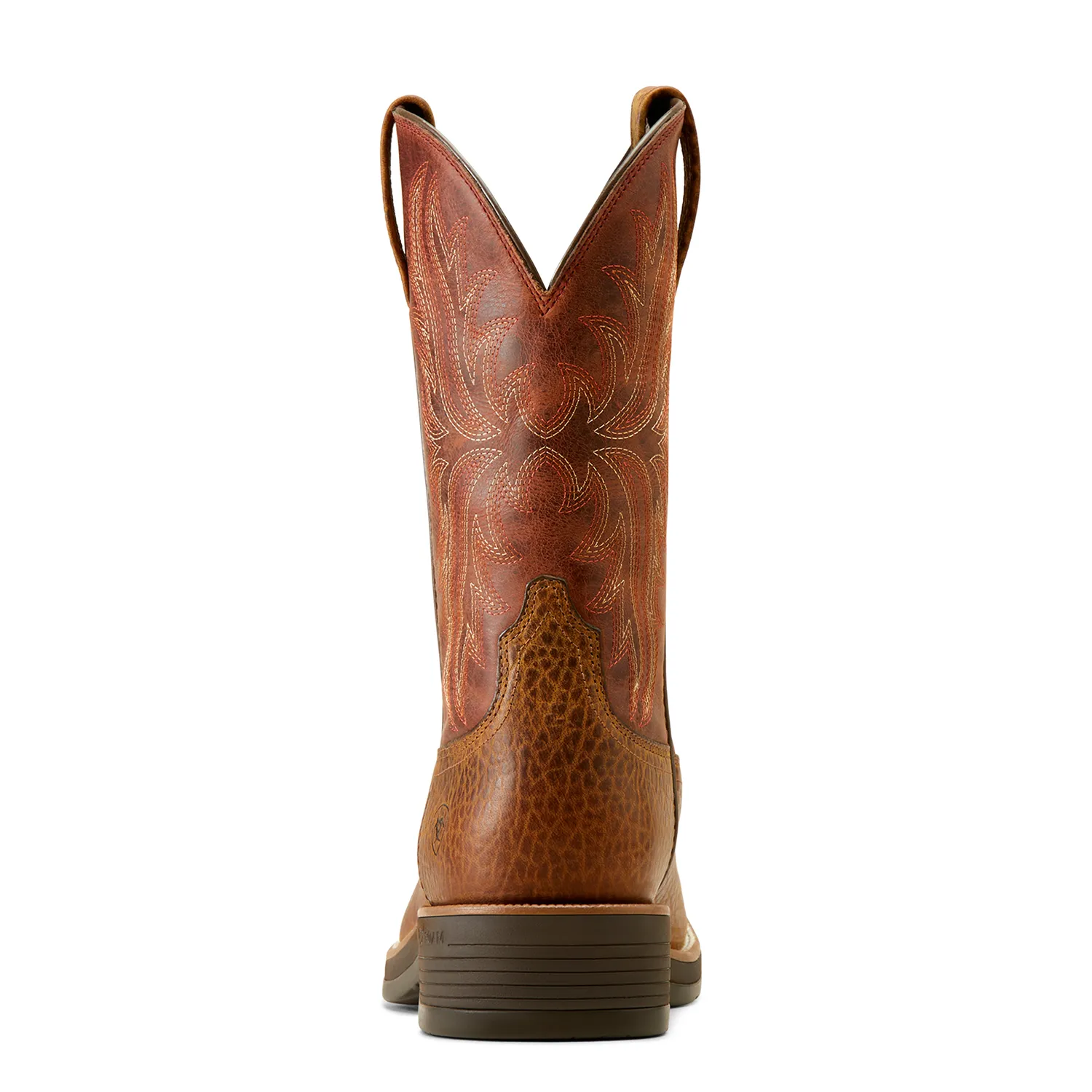 Ariat Men's Ridgeback Boot Tan Bull Emboss/Orange Rust