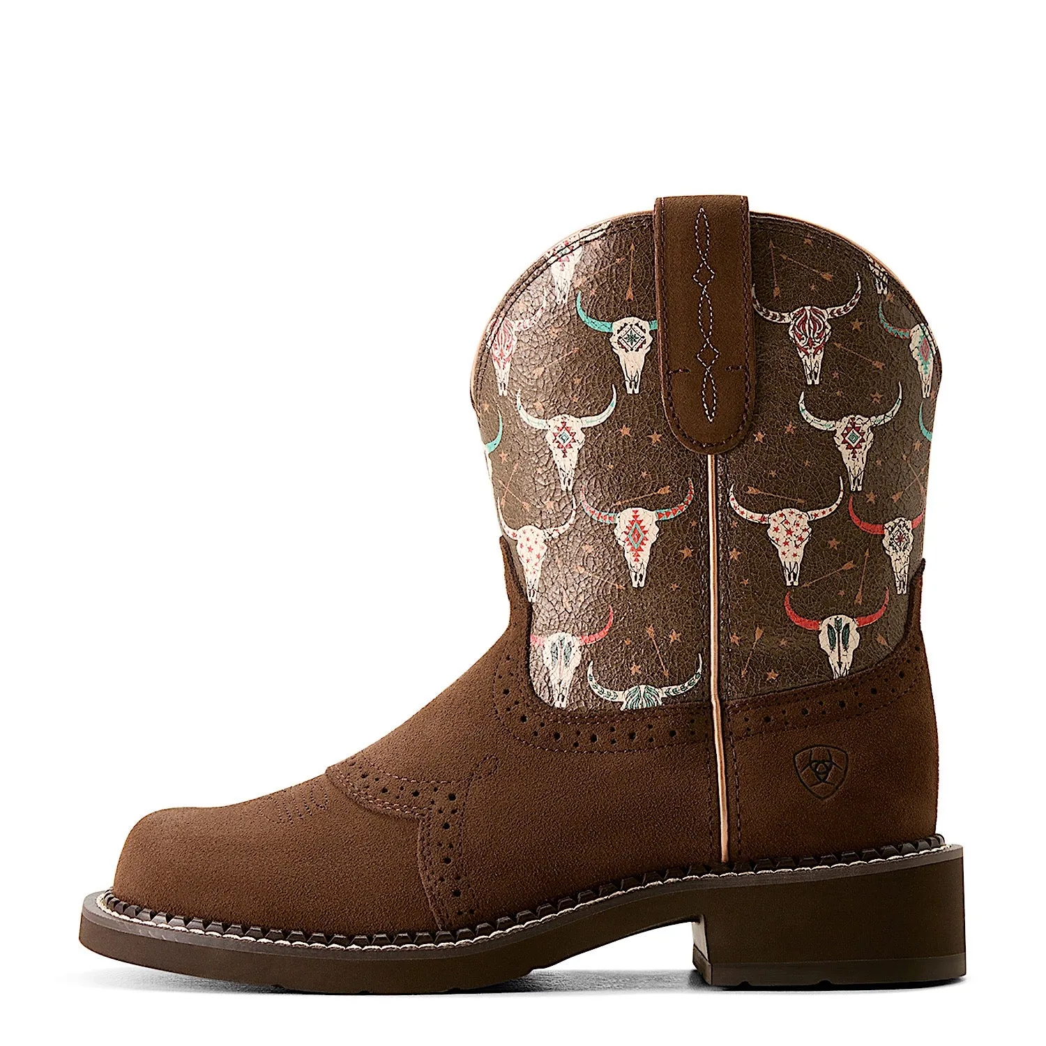 Ariat Women's Fatbaby Heritage Boot - Farrah Barley/Boho Skull Print