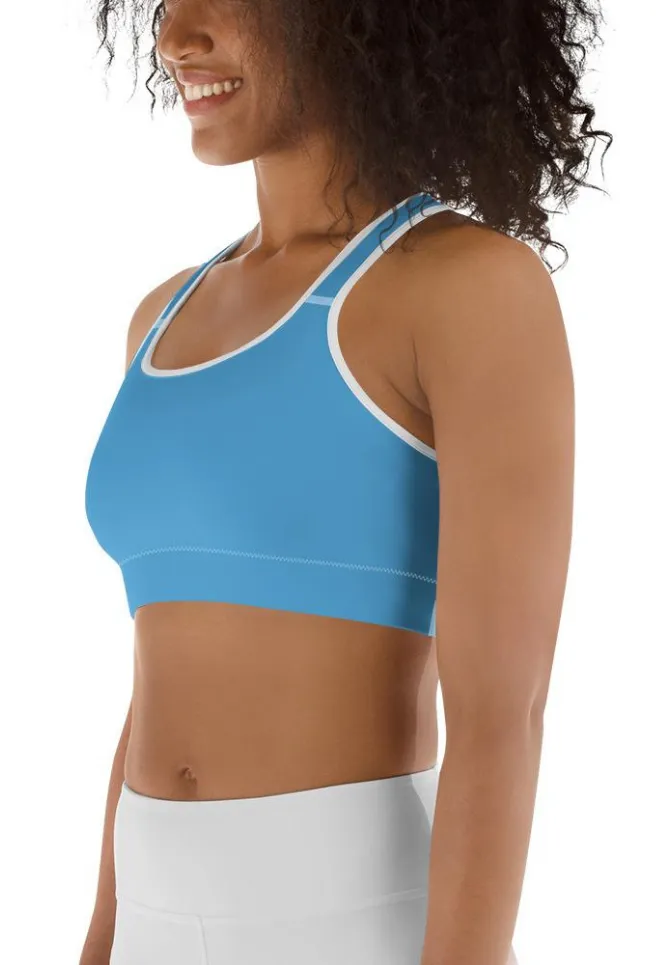 Azure Blue Sports Bra