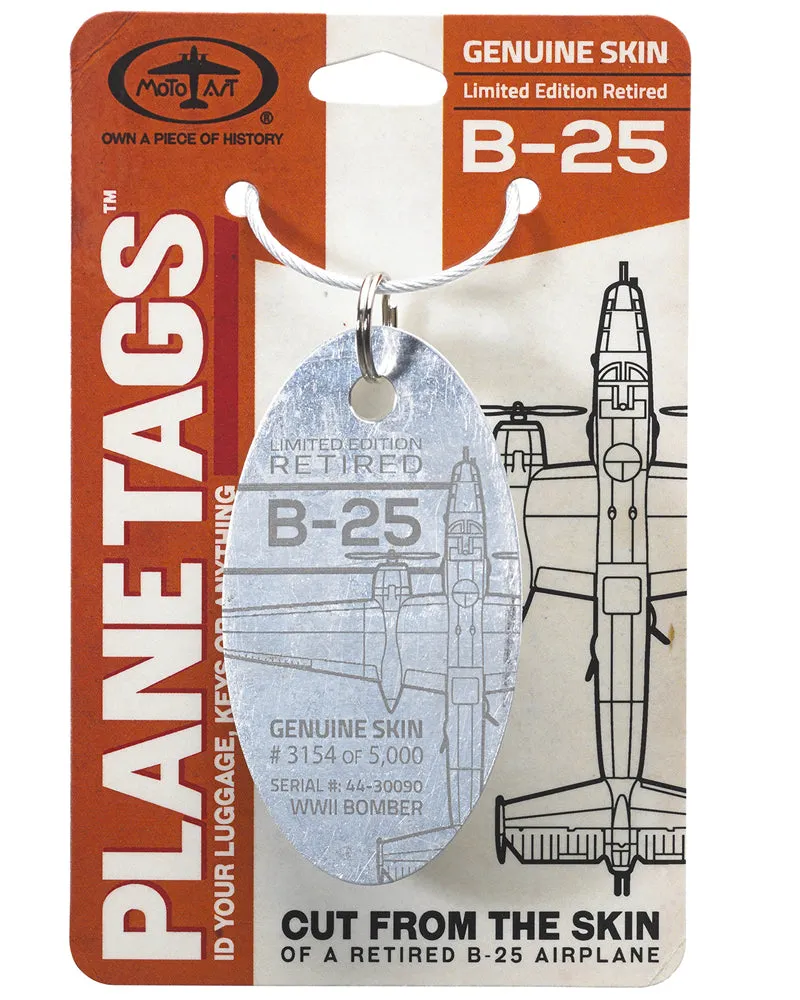 B-25 WWII BOMBER PlaneTag  Serial# 44-30090