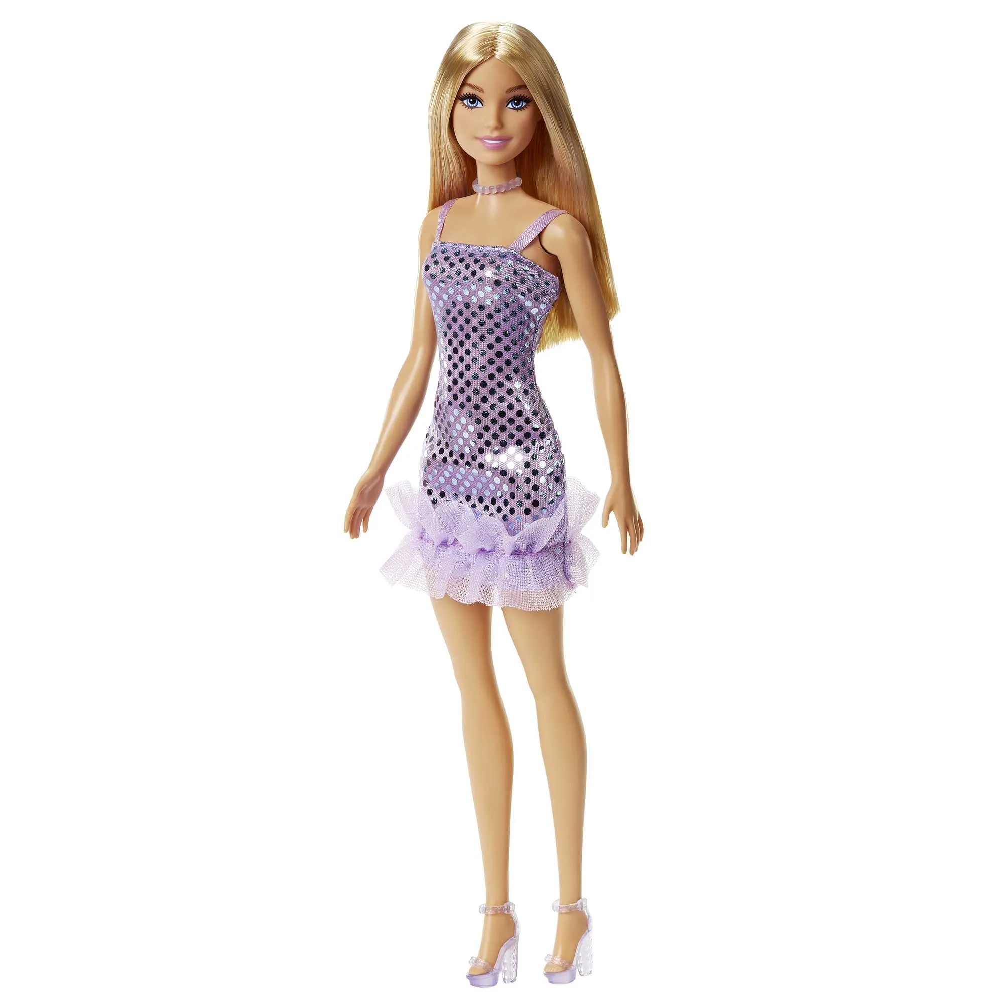 Barbie Doll, Kids Toys, Blonde in Lavender Metallic Dress