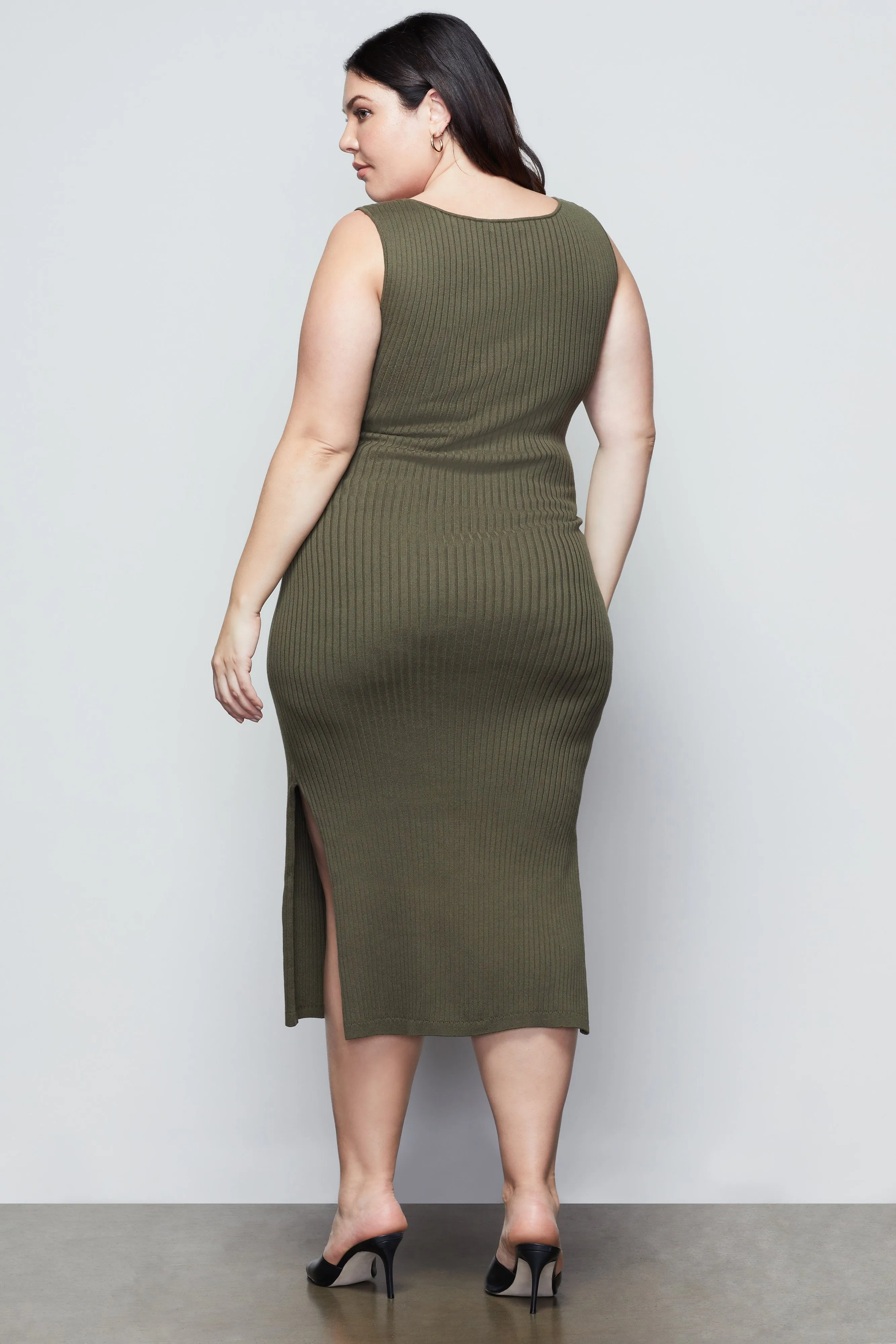 BELTED BODY DRESS | SAGE001