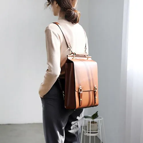 Best Brown Leather Womens Satchel Backpack Best Laptop Leather Black School Backpacks for Women