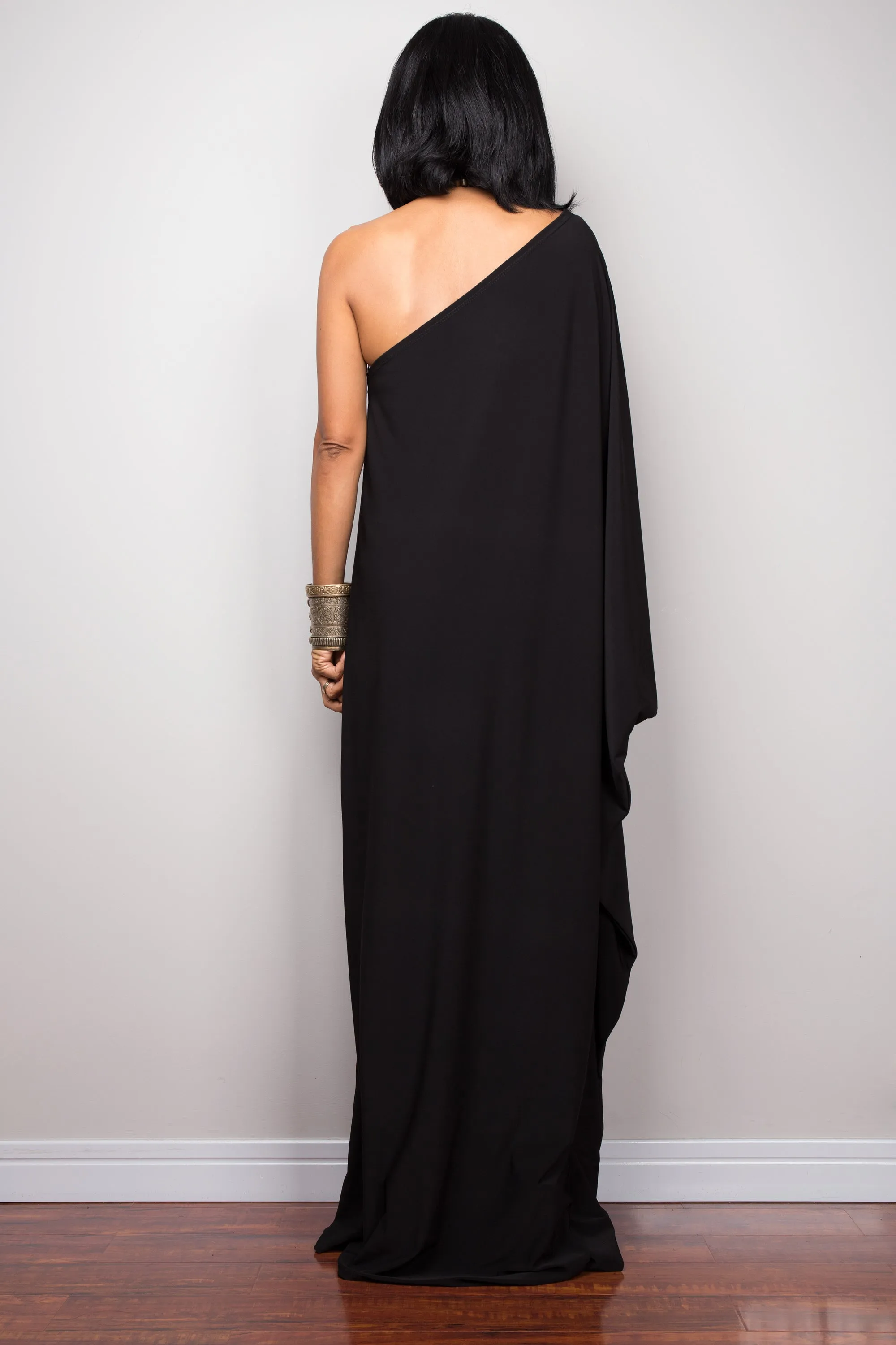 Black one shoulder dress