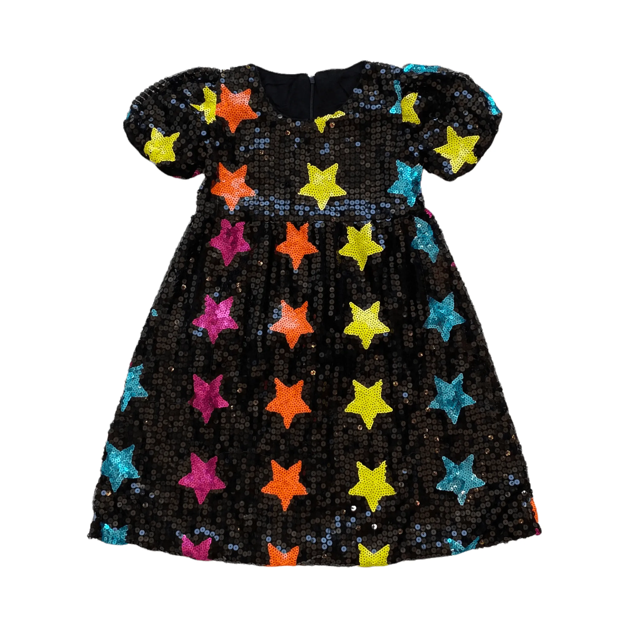 Black Sequin Stars Dress