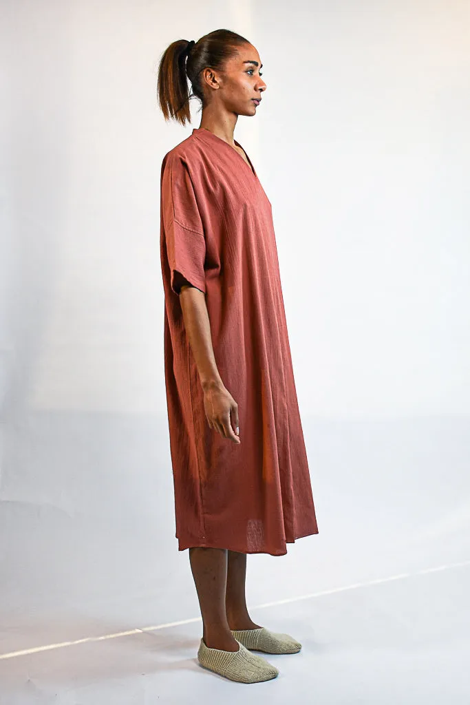 BRICK ORANGE METIS DRESS