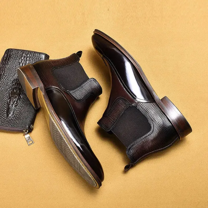 Brown Chelsea boots for men