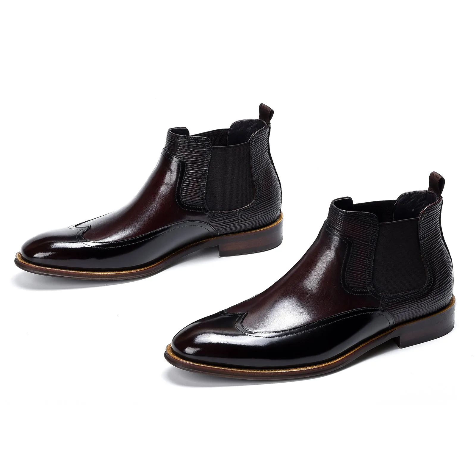 Brown Chelsea boots for men