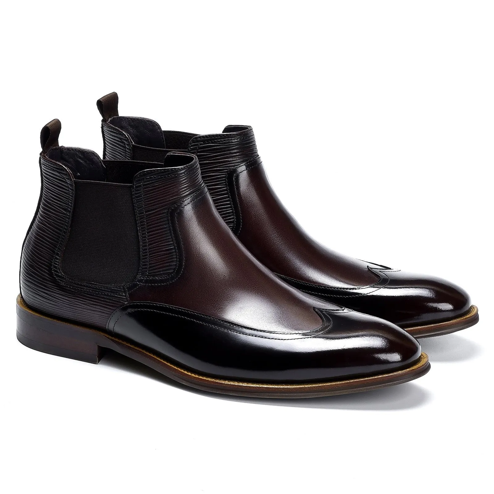 Brown Chelsea boots for men