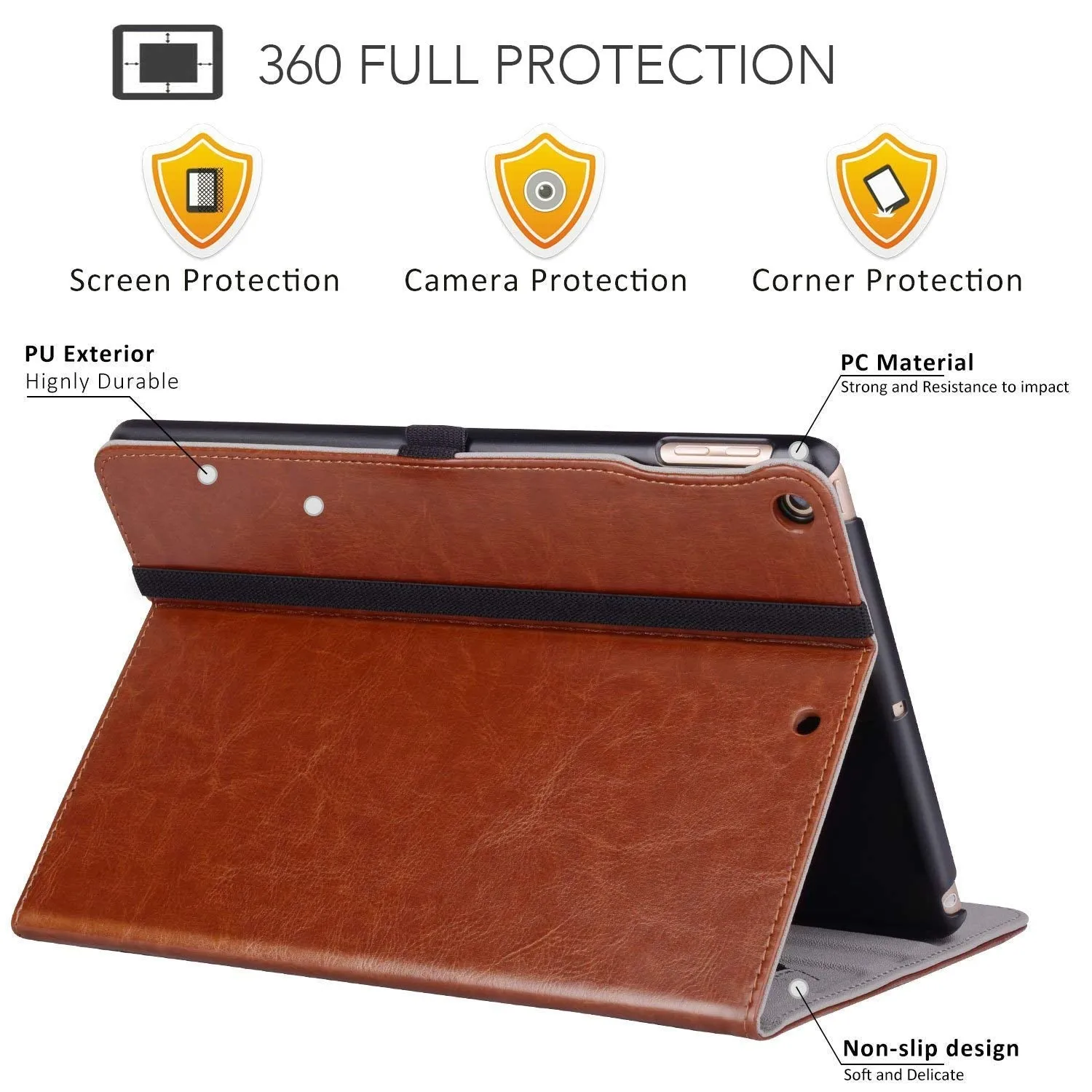 Brown Leather Case (2017/2018) - iPad 9.7