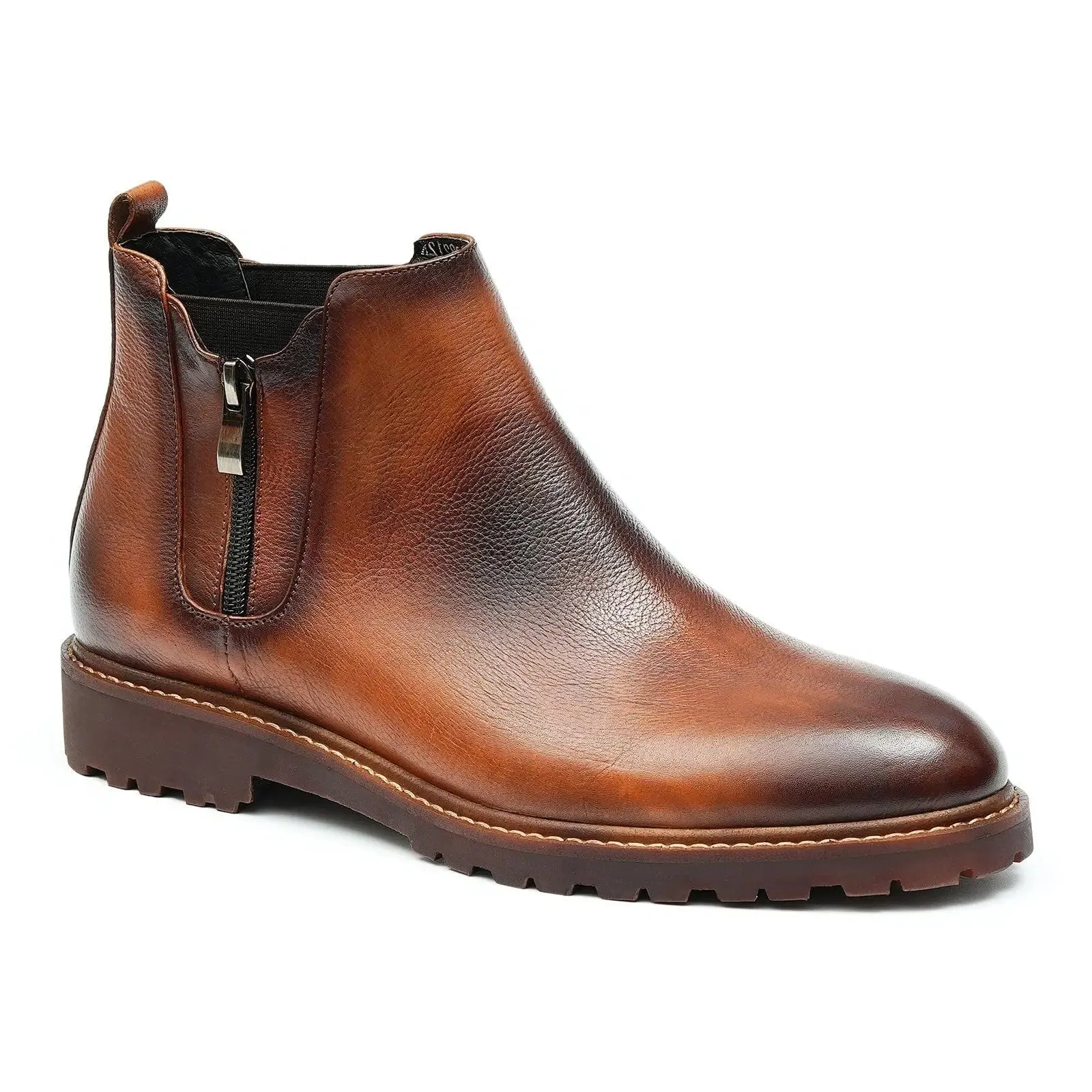 Brown leather Chelsea boots