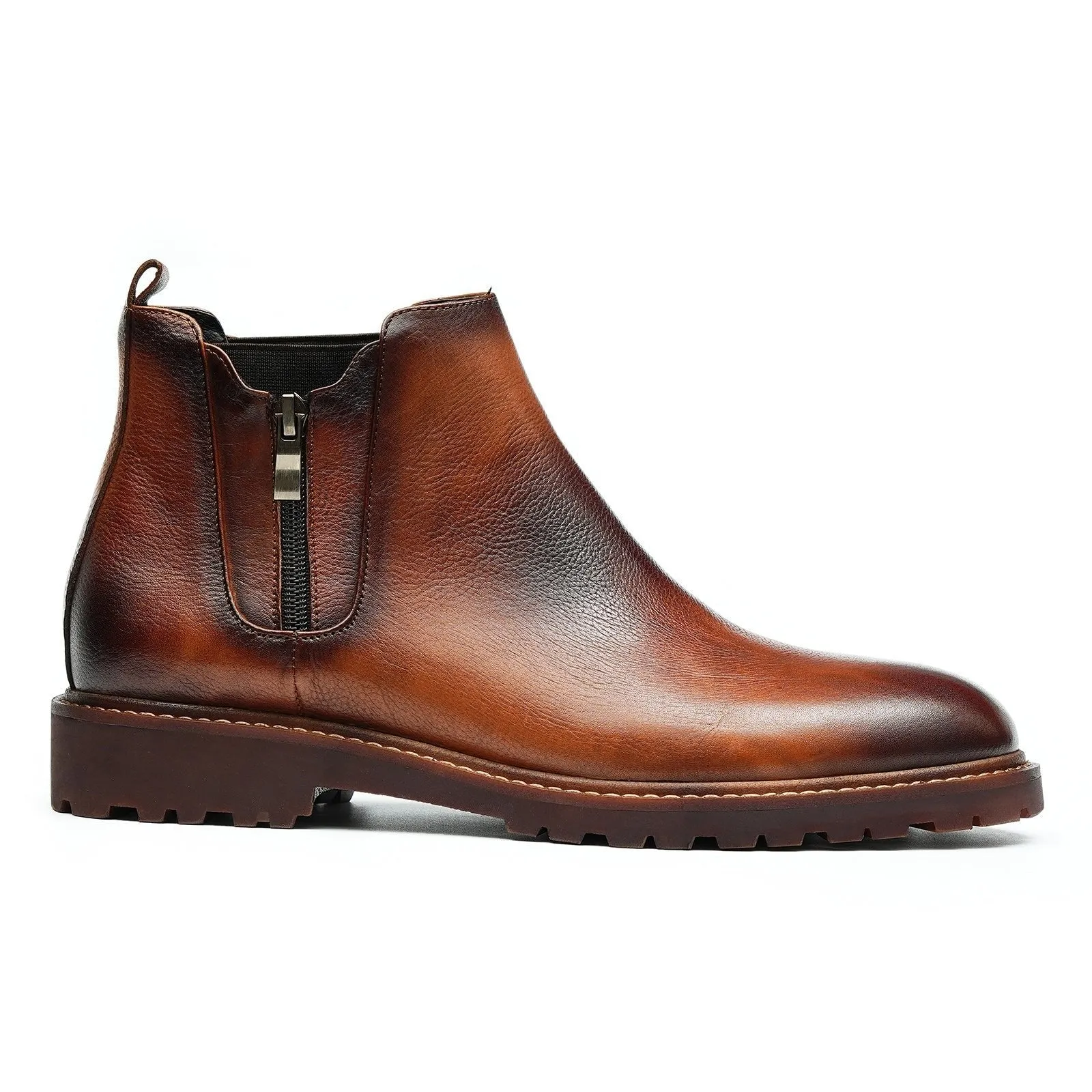 Brown leather Chelsea boots