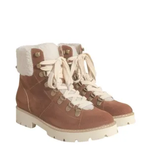 Brown Or White Aaliyah Winter Ankle Boots