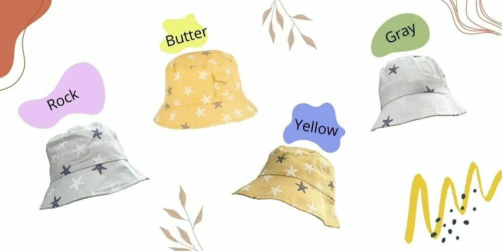 Bucket Hat for Baby in Cute Star Print for Boys & Girls