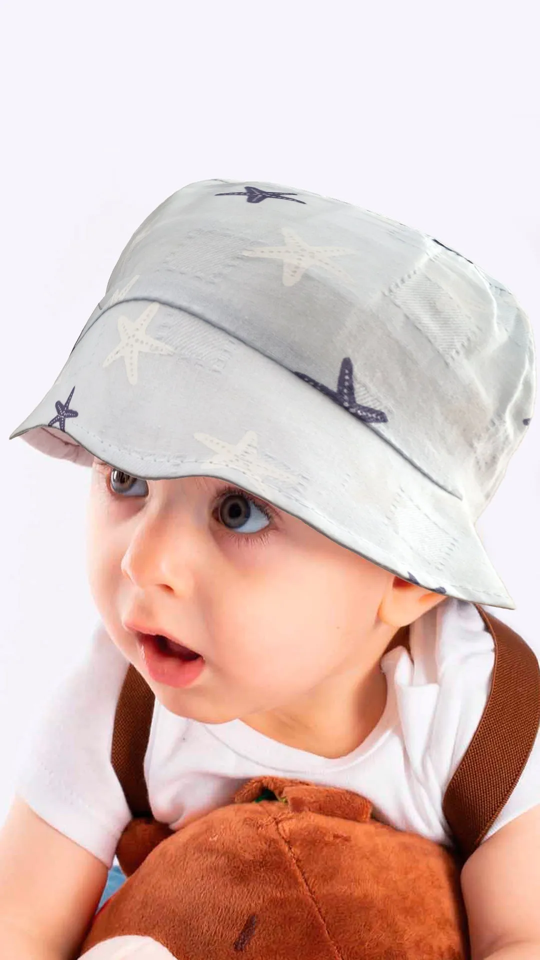 Bucket Hat for Baby in Cute Star Print for Boys & Girls