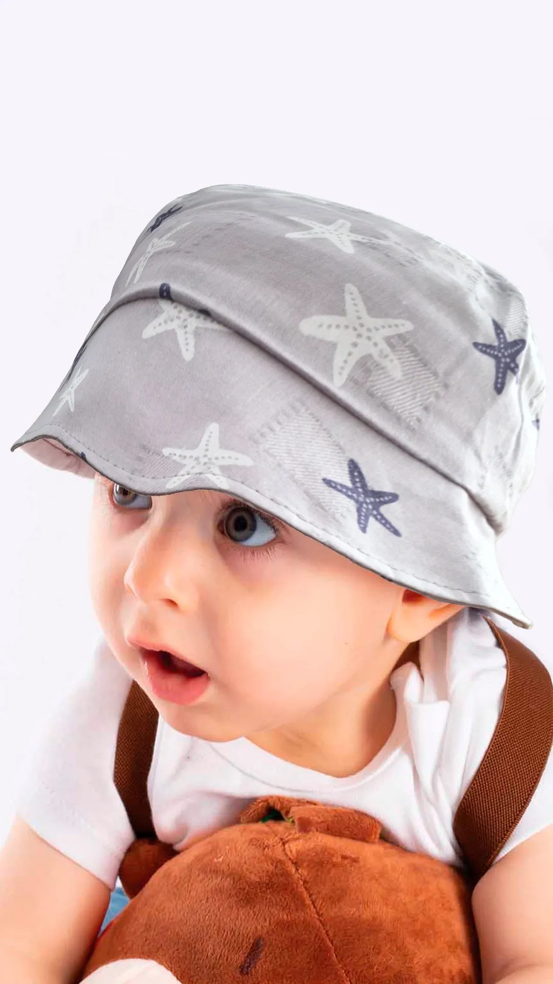 Bucket Hat for Baby in Cute Star Print for Boys & Girls