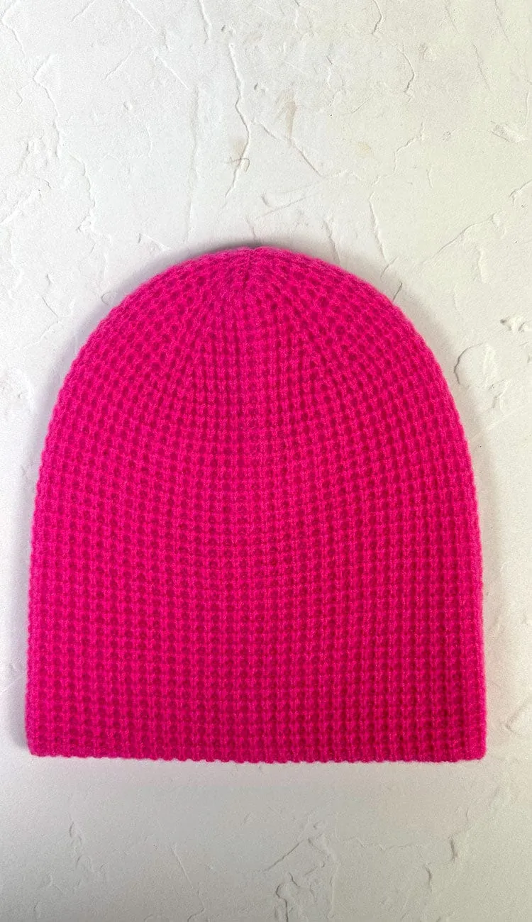 Cashmere Waffle Knit Beanie