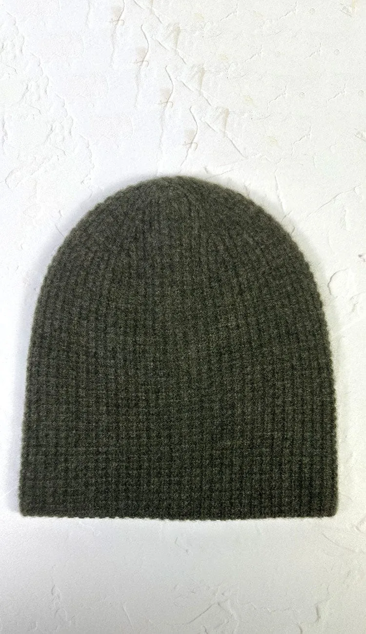 Cashmere Waffle Knit Beanie