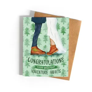 Congratulations Adventure Wedding Card