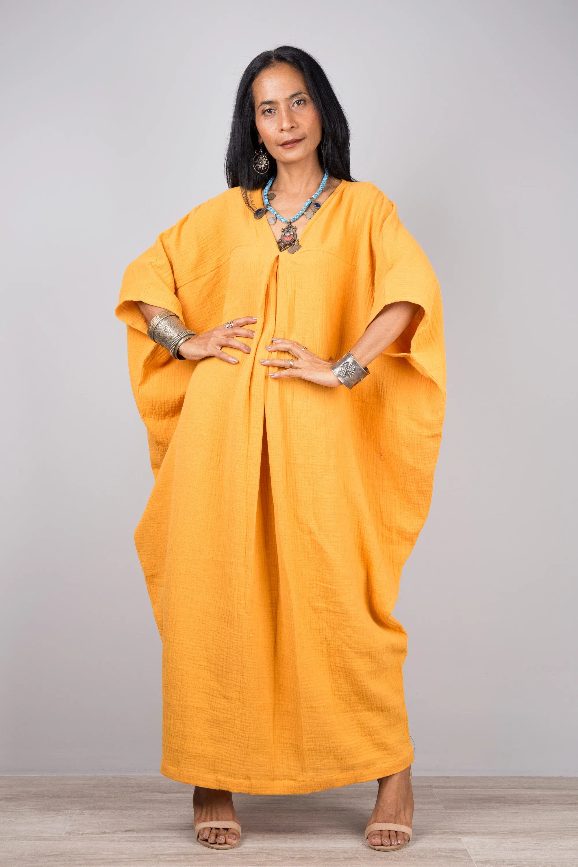 Cotton Gauze Kaftan dress