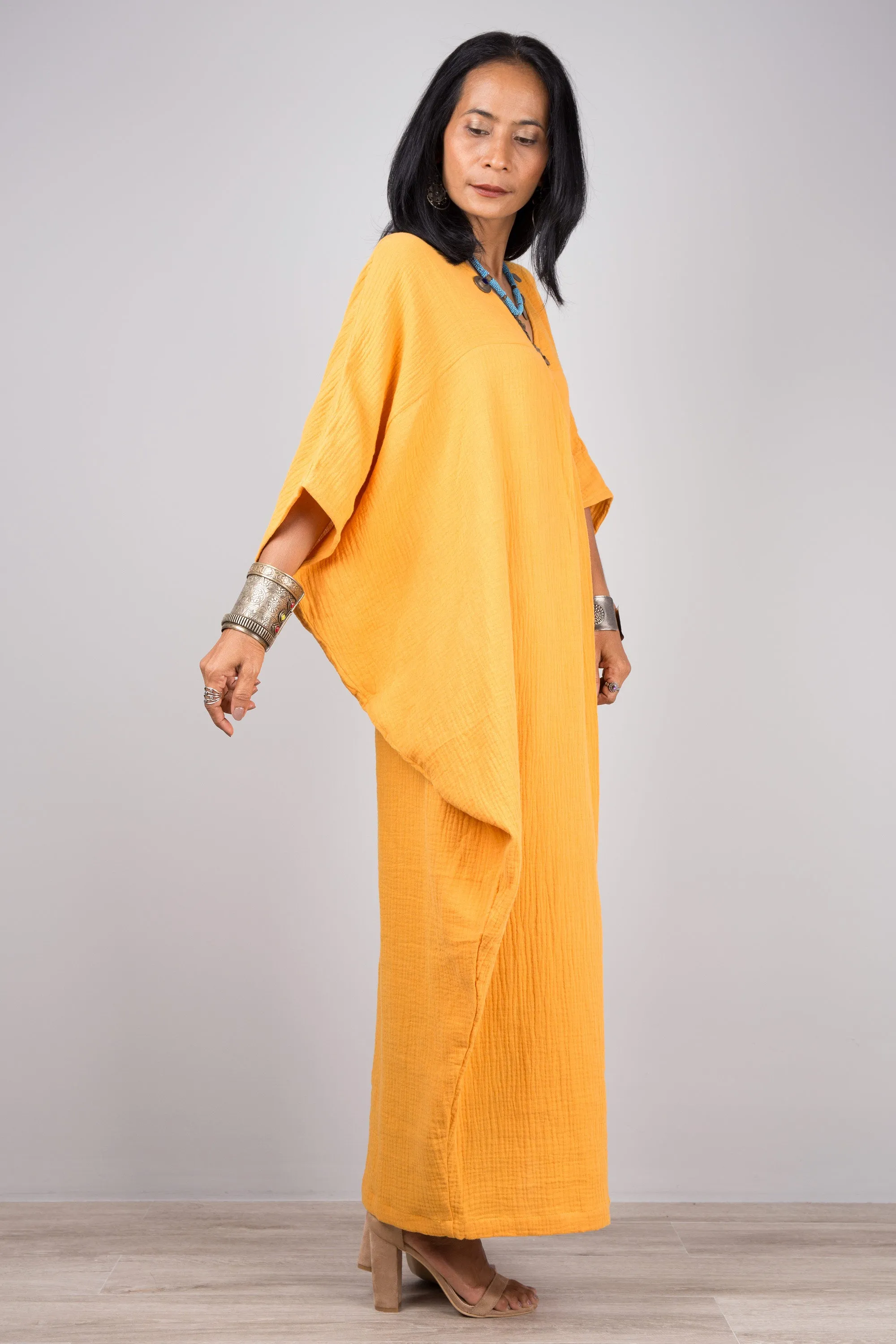 Cotton Gauze Kaftan dress