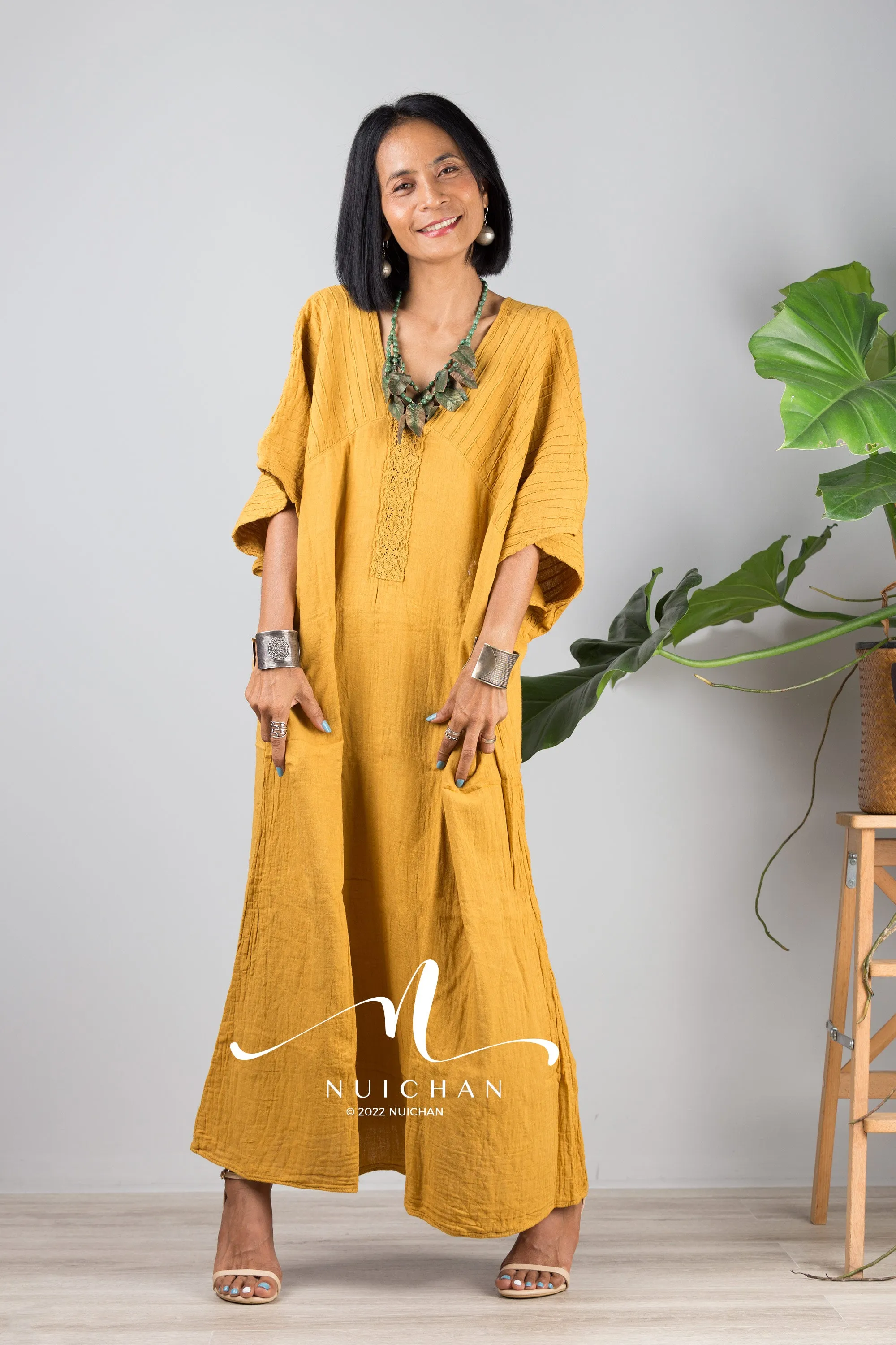 cotton kaftan dress