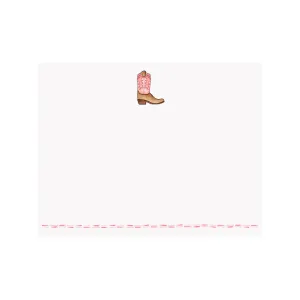 Cowgirl Boot Note Card