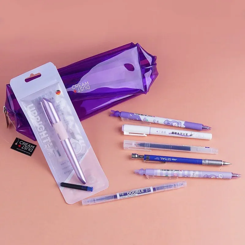 Creamy Purple School Stationery Bundle