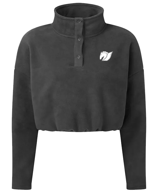 Cropped Fleece - Charcoal