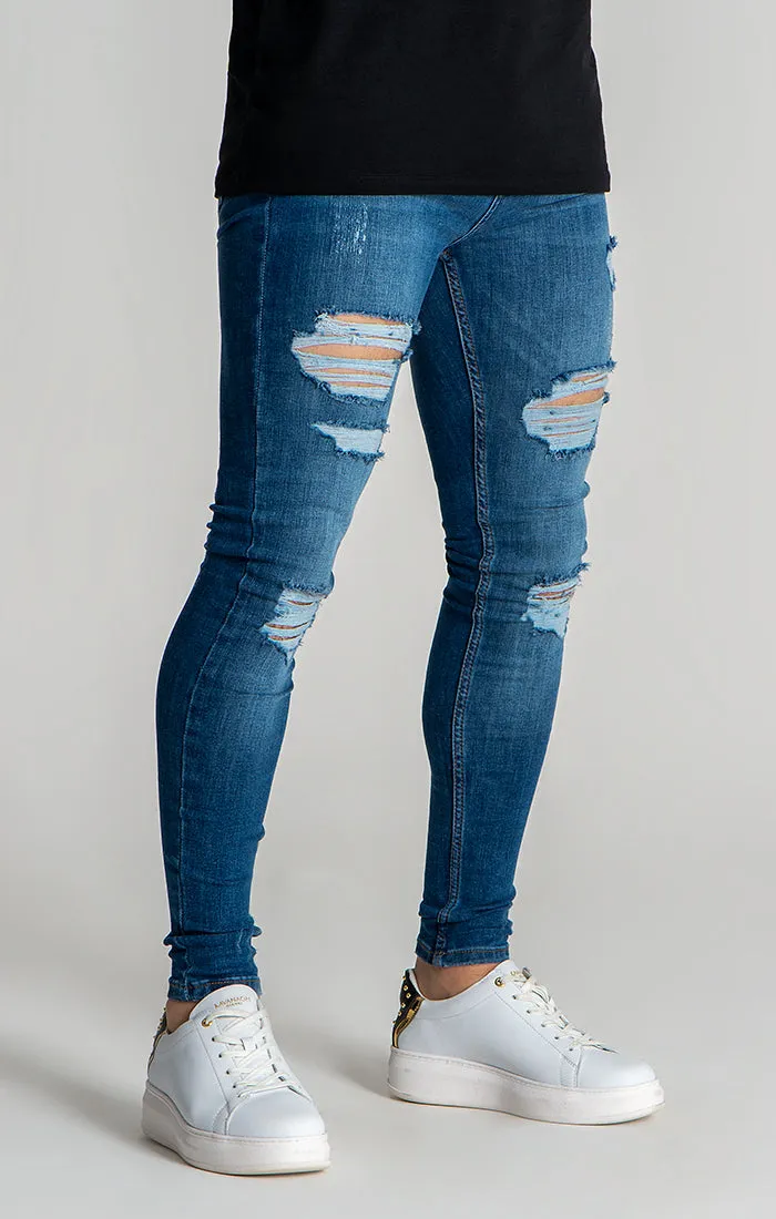 Dark Blue GK Iron Destroyed Jeans