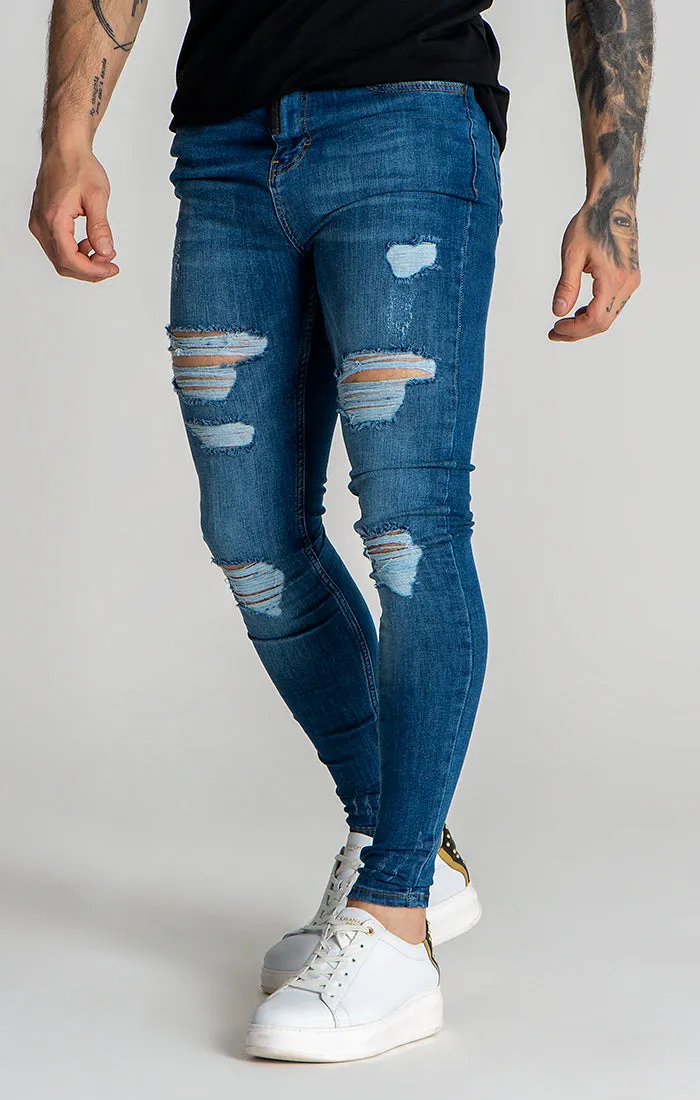 Dark Blue GK Iron Destroyed Jeans