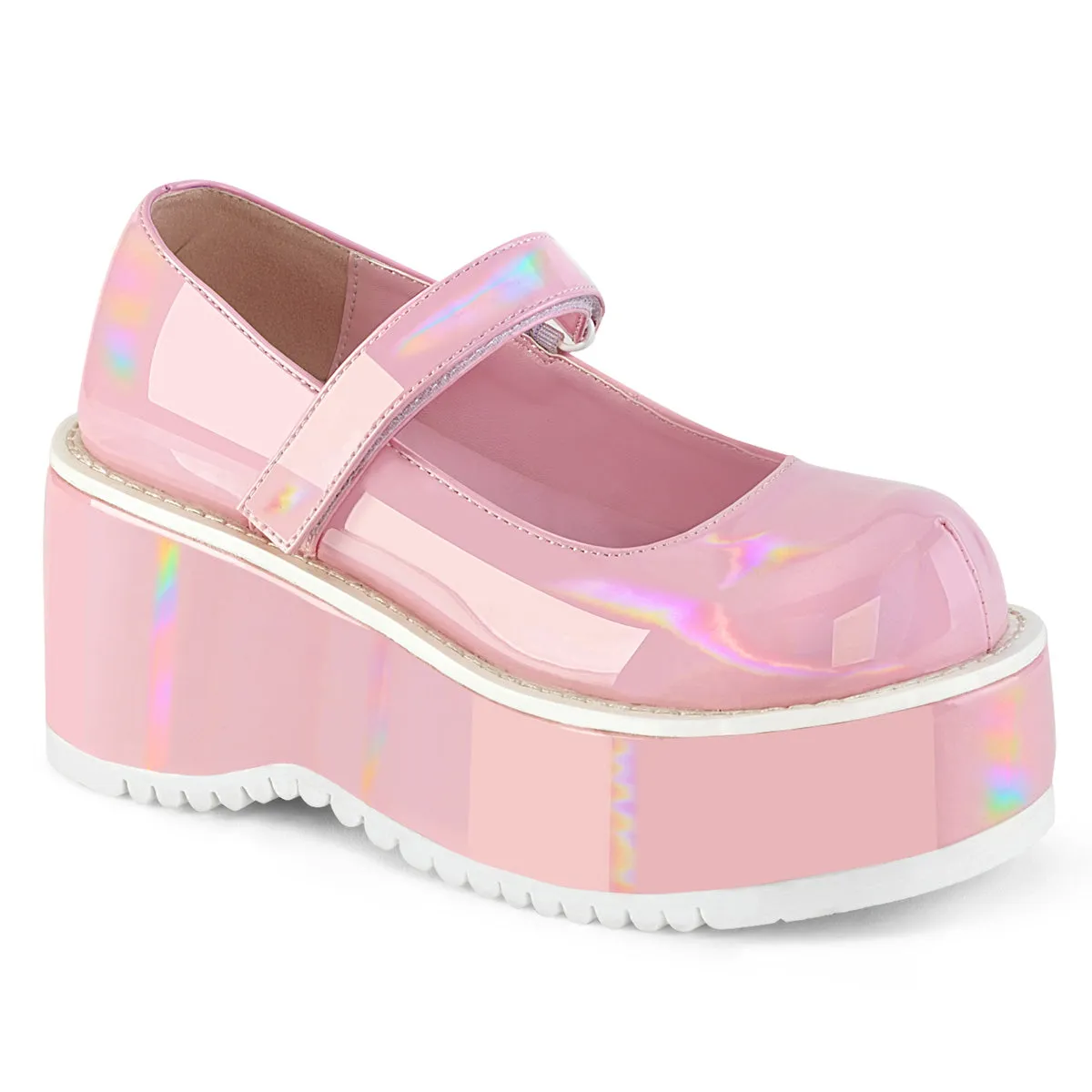 DOLLIE-01 Demonia Shoes Platform Pink Maryjane