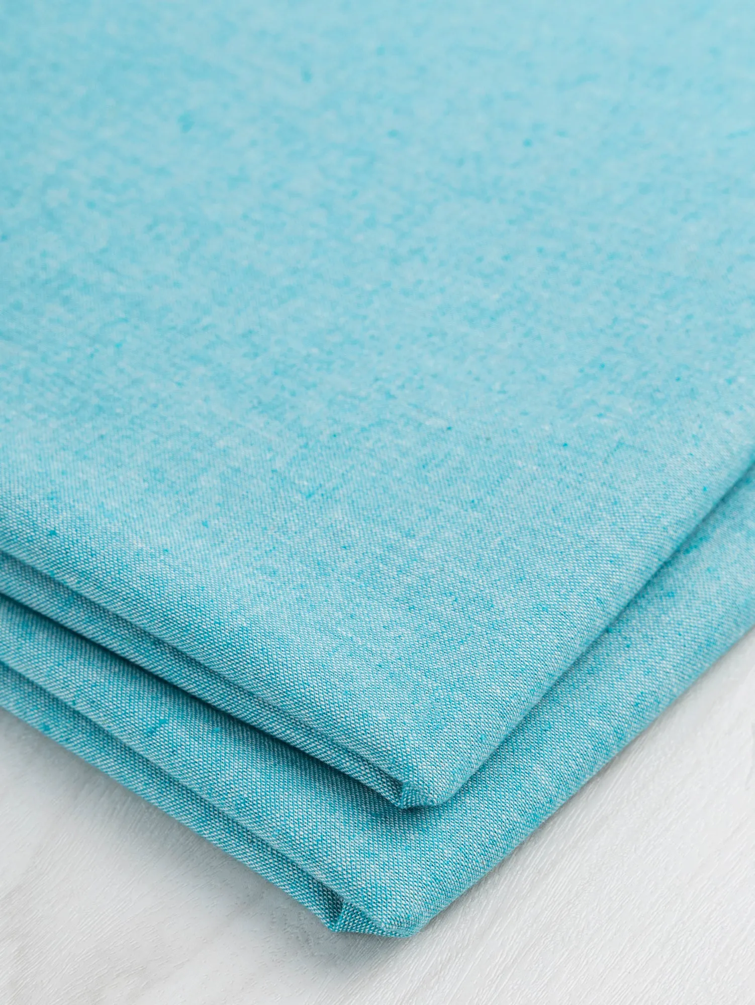 Eco Cotton Blend Chambray - Turquoise