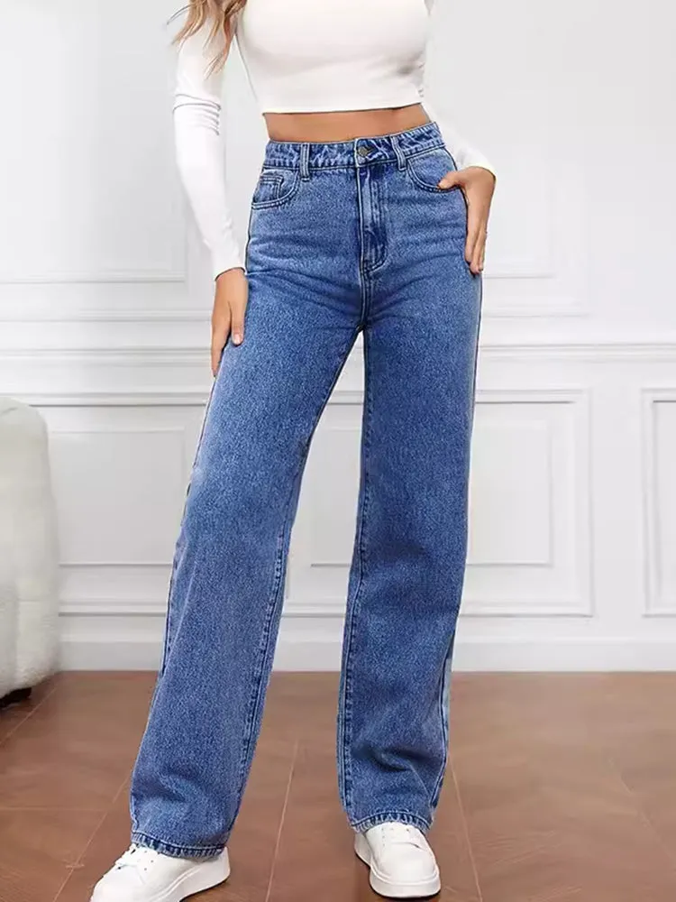 Essence Denim Straight Leg Pants