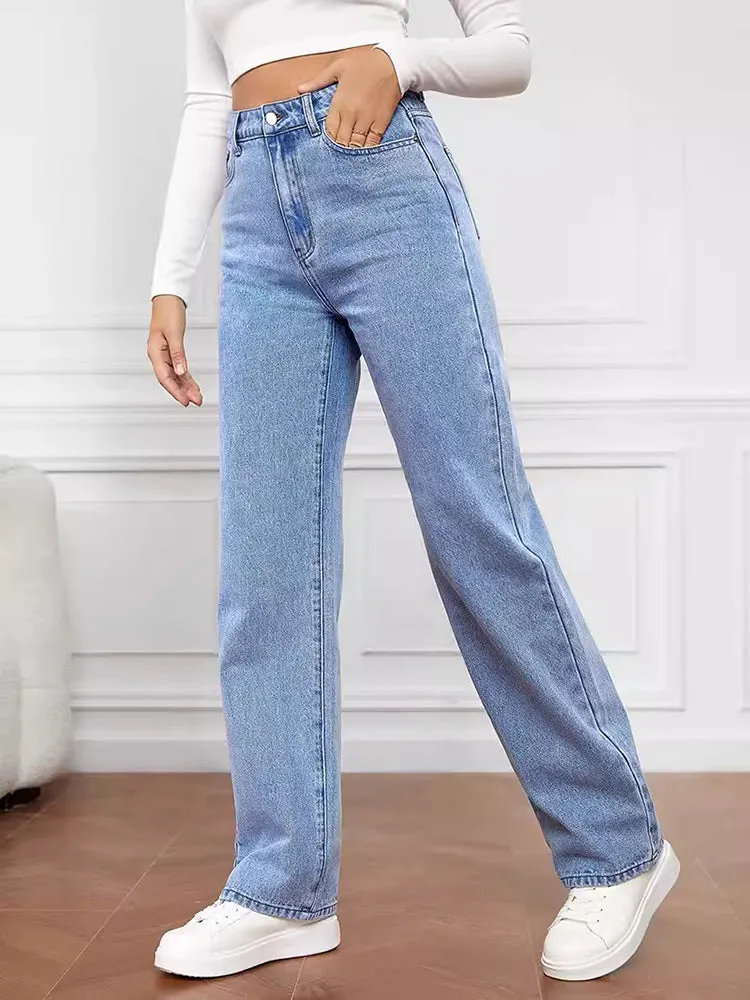 Essence Denim Straight Leg Pants