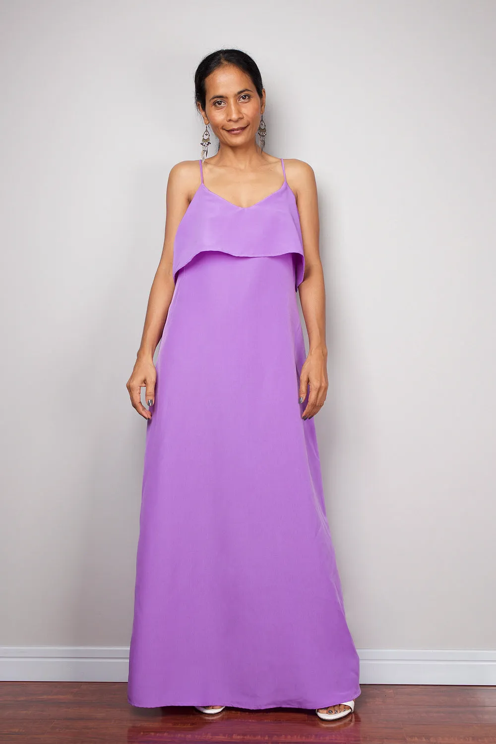 Evening dress, Halter Dress, Purple bridesmaid dress, Summer Dress