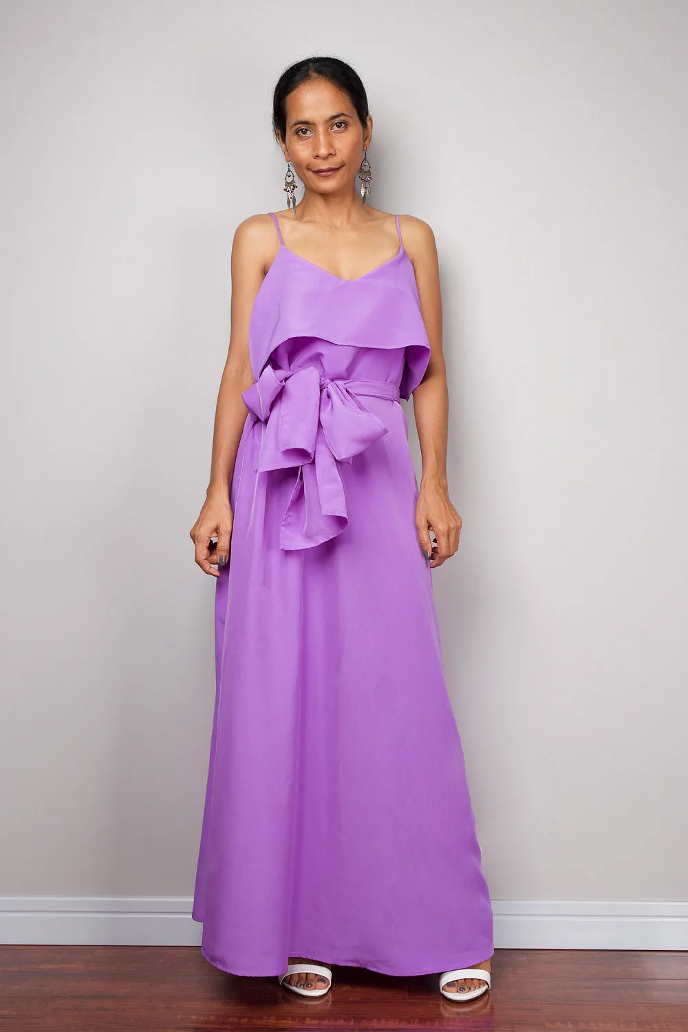 Evening dress, Halter Dress, Purple bridesmaid dress, Summer Dress