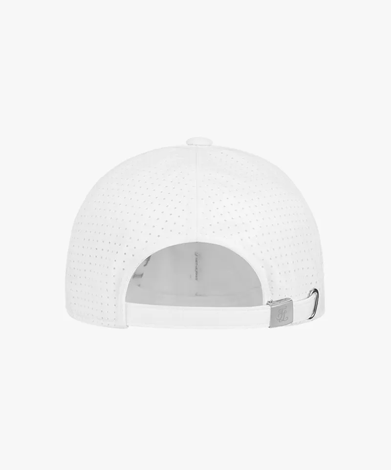 FAIRLIAR Men's Perforated Point Cap - White