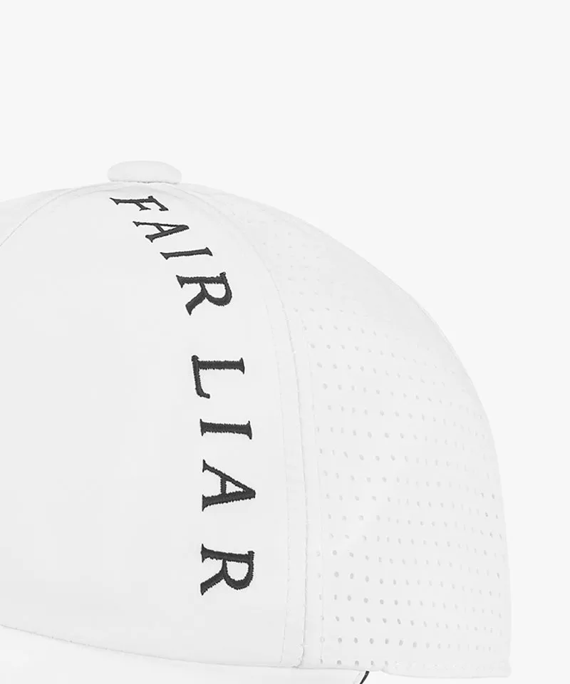 FAIRLIAR Men's Perforated Point Cap - White